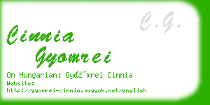 cinnia gyomrei business card